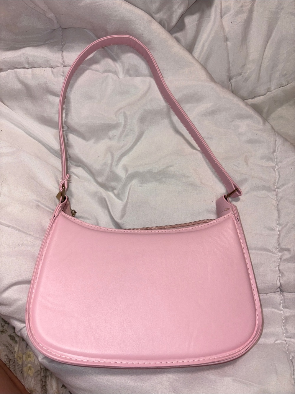 Classic Pink Shoulder Bag - Sleek Everyday Purse